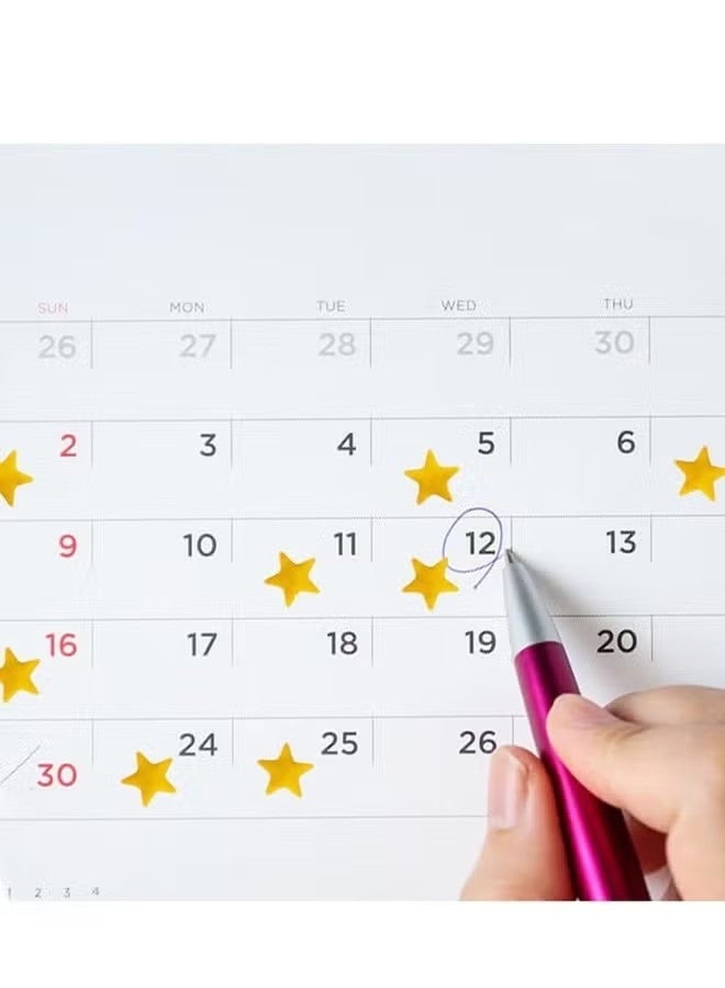 Gold Star Stickers for Kids Reward Students Teachers, 2400 PCS Reward Gold Foil Star Stickers, 50 Sheets Self adhesive Mini Stickers - Image 2